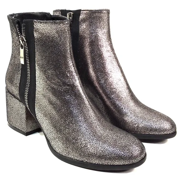 ROGAN 🇮🇹 WOMEN'S SOFT SILVER SUEDE COMFORT BOOTIE